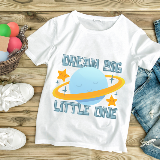 White and Blue Playful Kids T-Shirt Feature Mockup